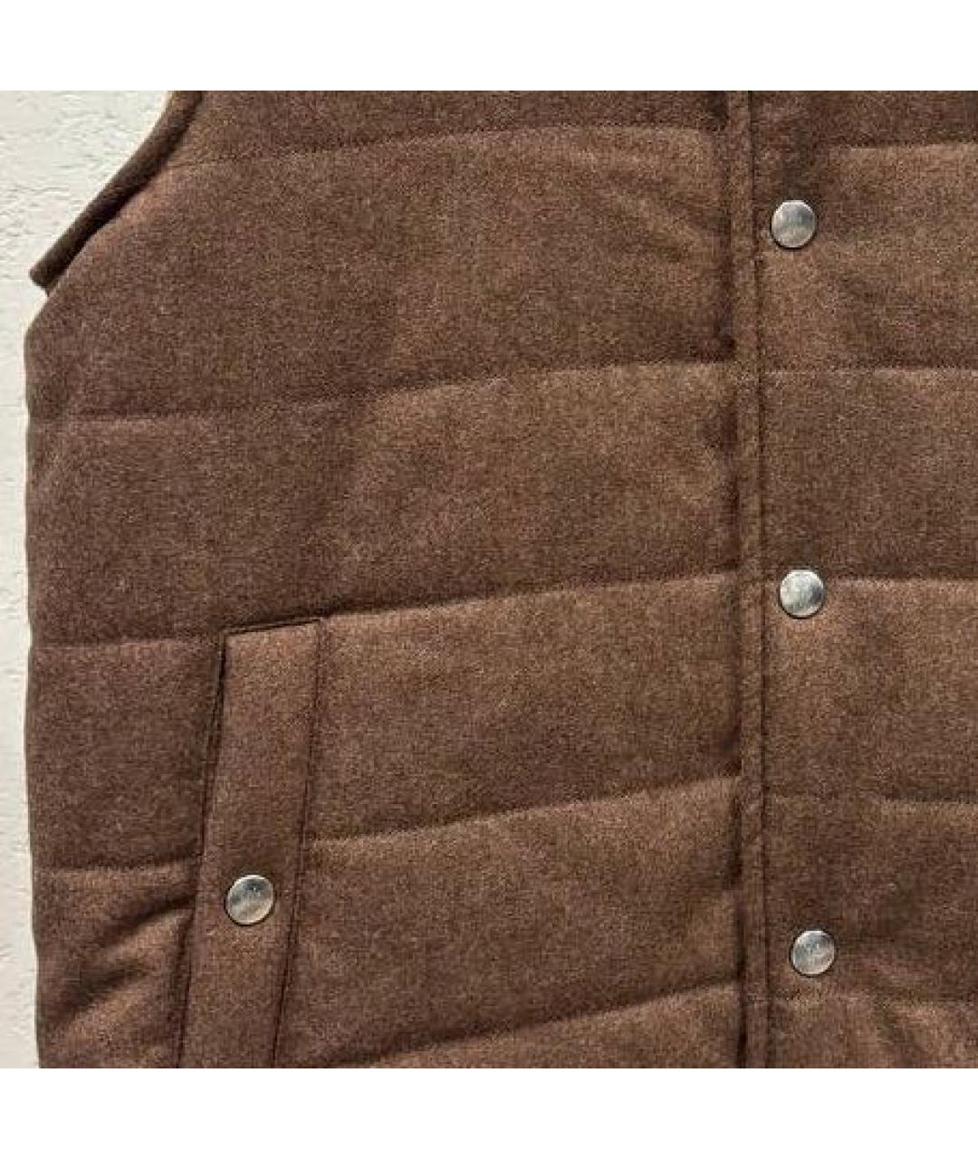 ELEVENTY Коричневый кашемировый жилет, фото 4
