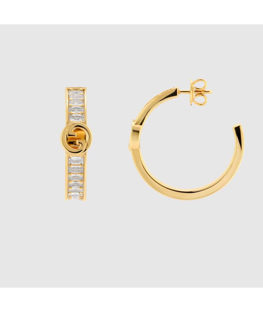 GUCCI Желтые латунные серьги, фото 2