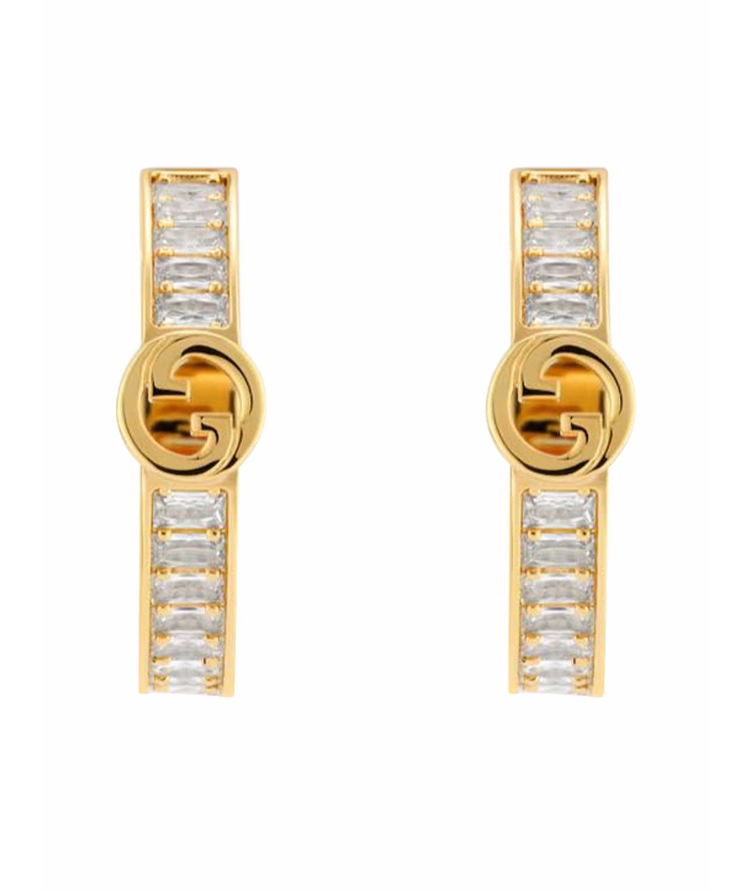 GUCCI Желтые латунные серьги, фото 1