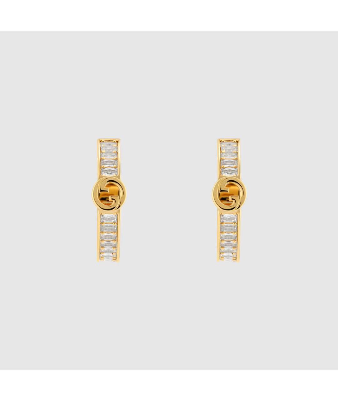 GUCCI Желтые латунные серьги, фото 5