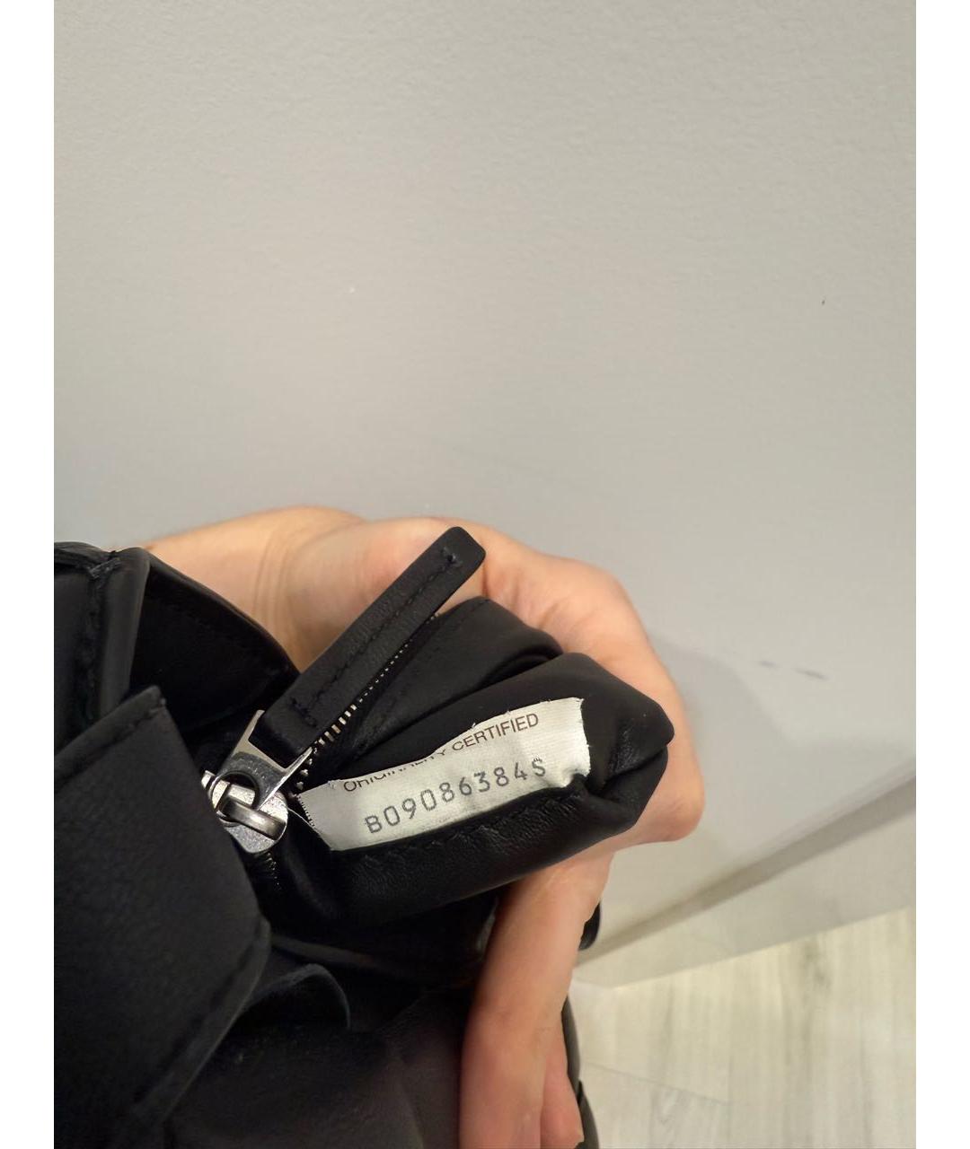 BOTTEGA VENETA Черная кожаная сумка через плечо, фото 6