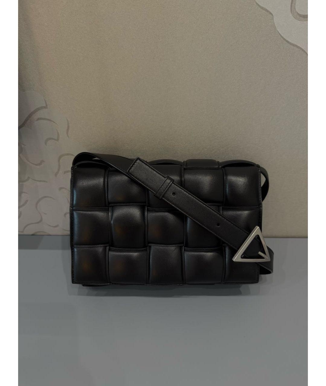 BOTTEGA VENETA Черная кожаная сумка через плечо, фото 7
