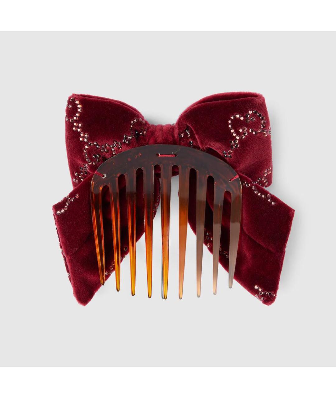 GUCCI Бордовая заколка, фото 2