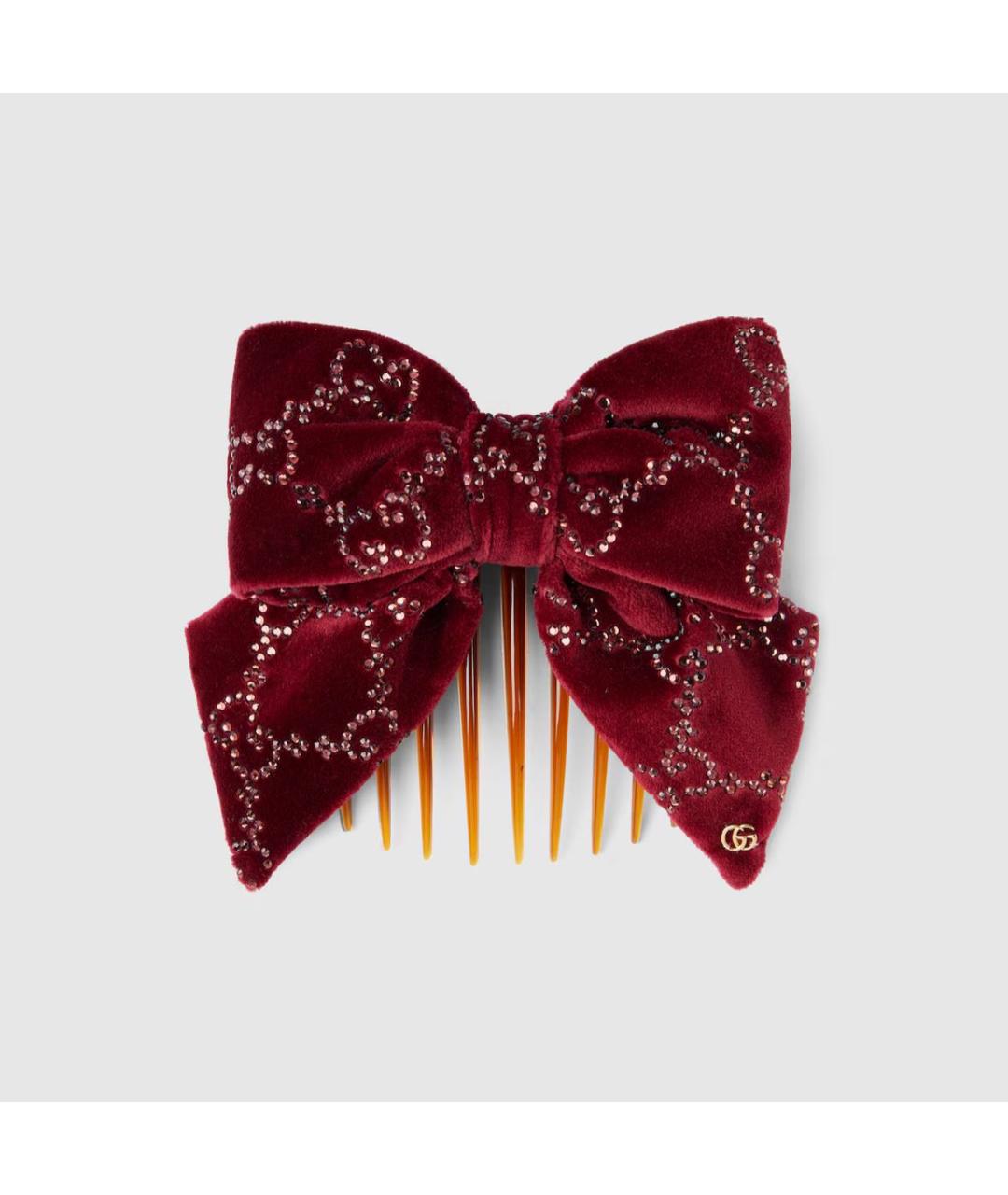 GUCCI Бордовая заколка, фото 4