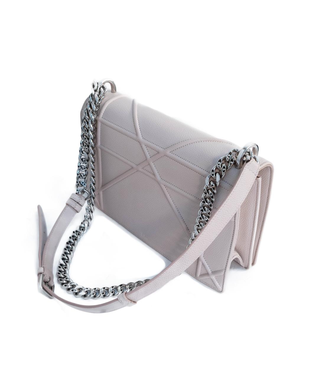 CHRISTIAN DIOR Розовая кожаная сумка через плечо, фото 3