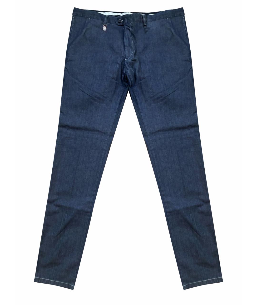 BILLIONAIRE Темно-синие хлопко-эластановые прямые джинсы, фото 1