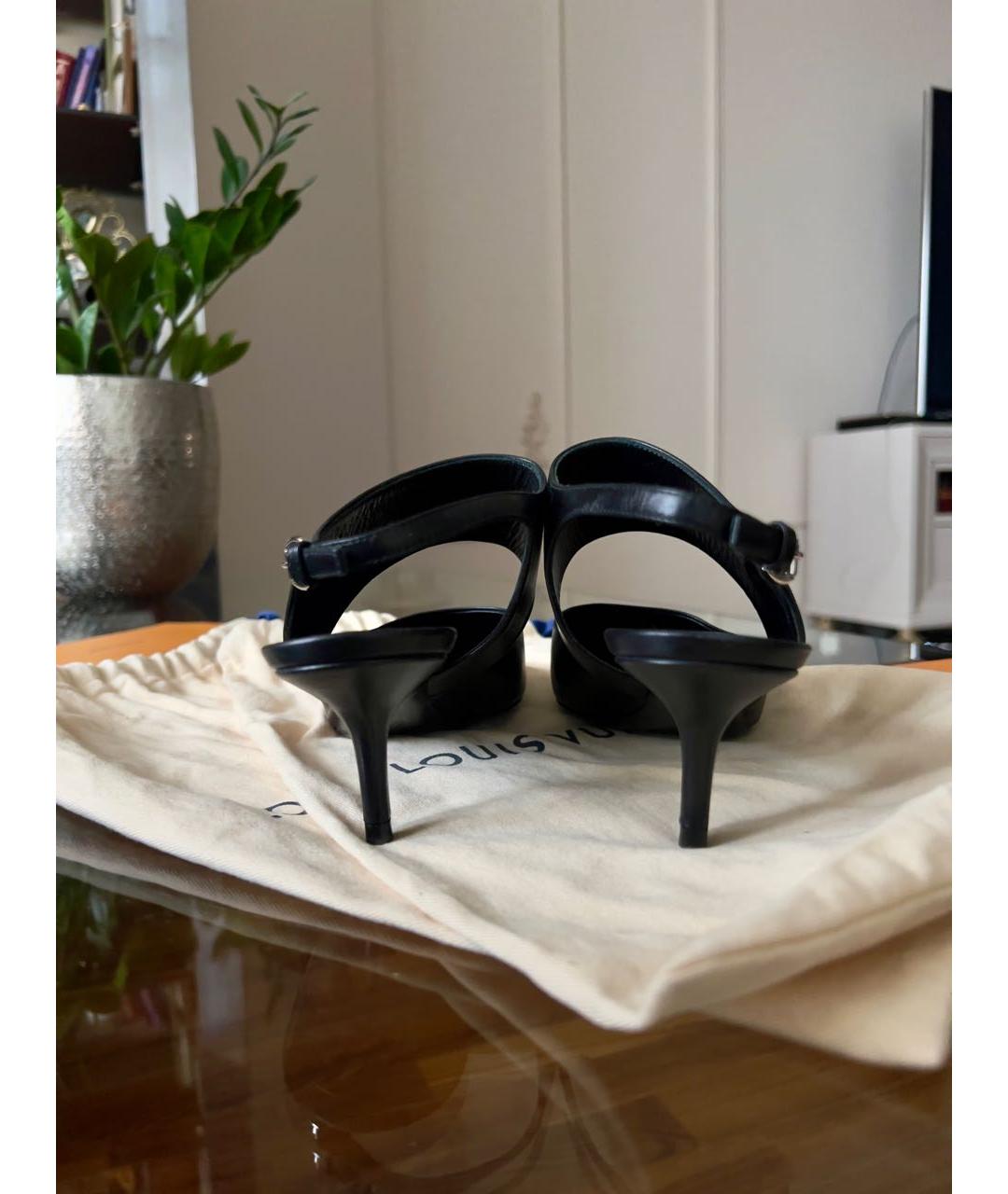 LOUIS VUITTON Черные кожаные туфли, фото 3