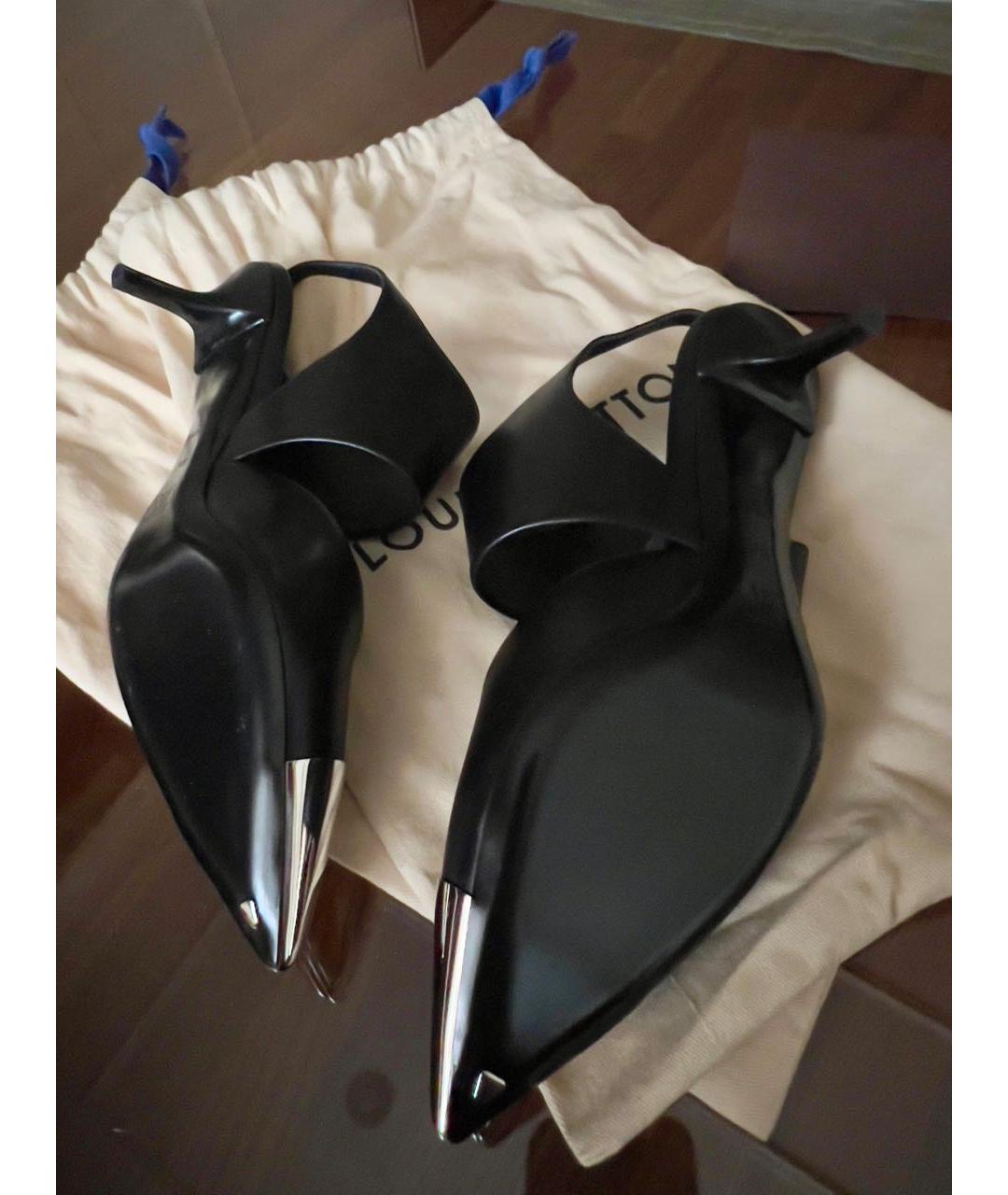 LOUIS VUITTON Черные кожаные туфли, фото 4