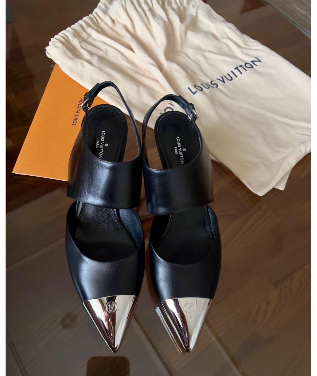 LOUIS VUITTON Черные кожаные туфли, фото 2