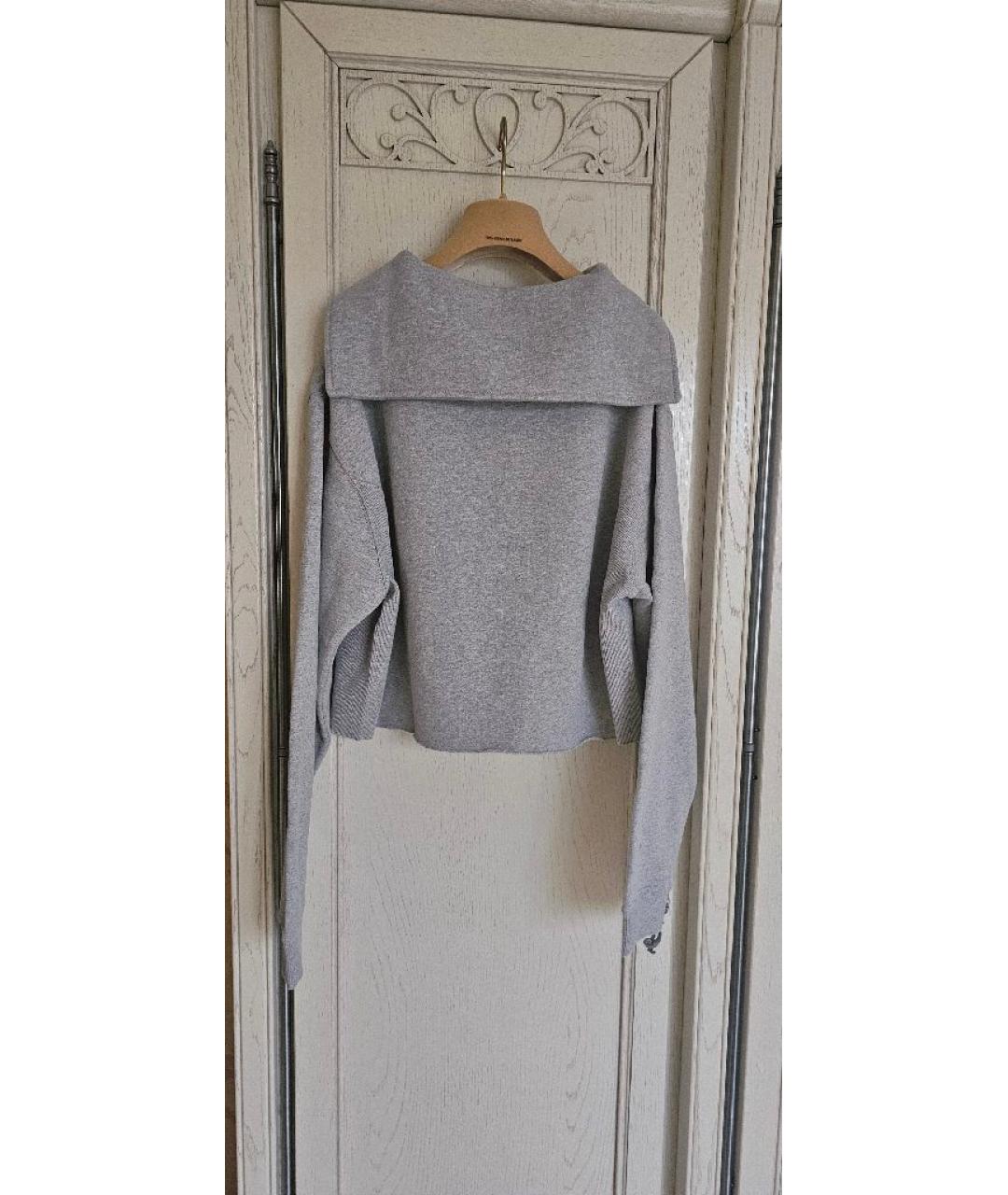 MIU MIU Серый хлопковый джемпер / свитер, фото 2