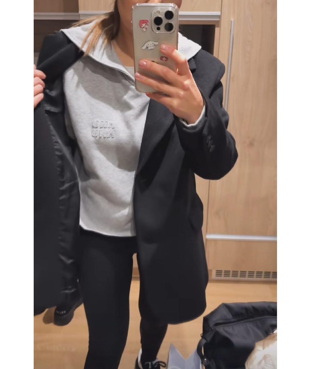 MIU MIU Серый хлопковый джемпер / свитер, фото 7