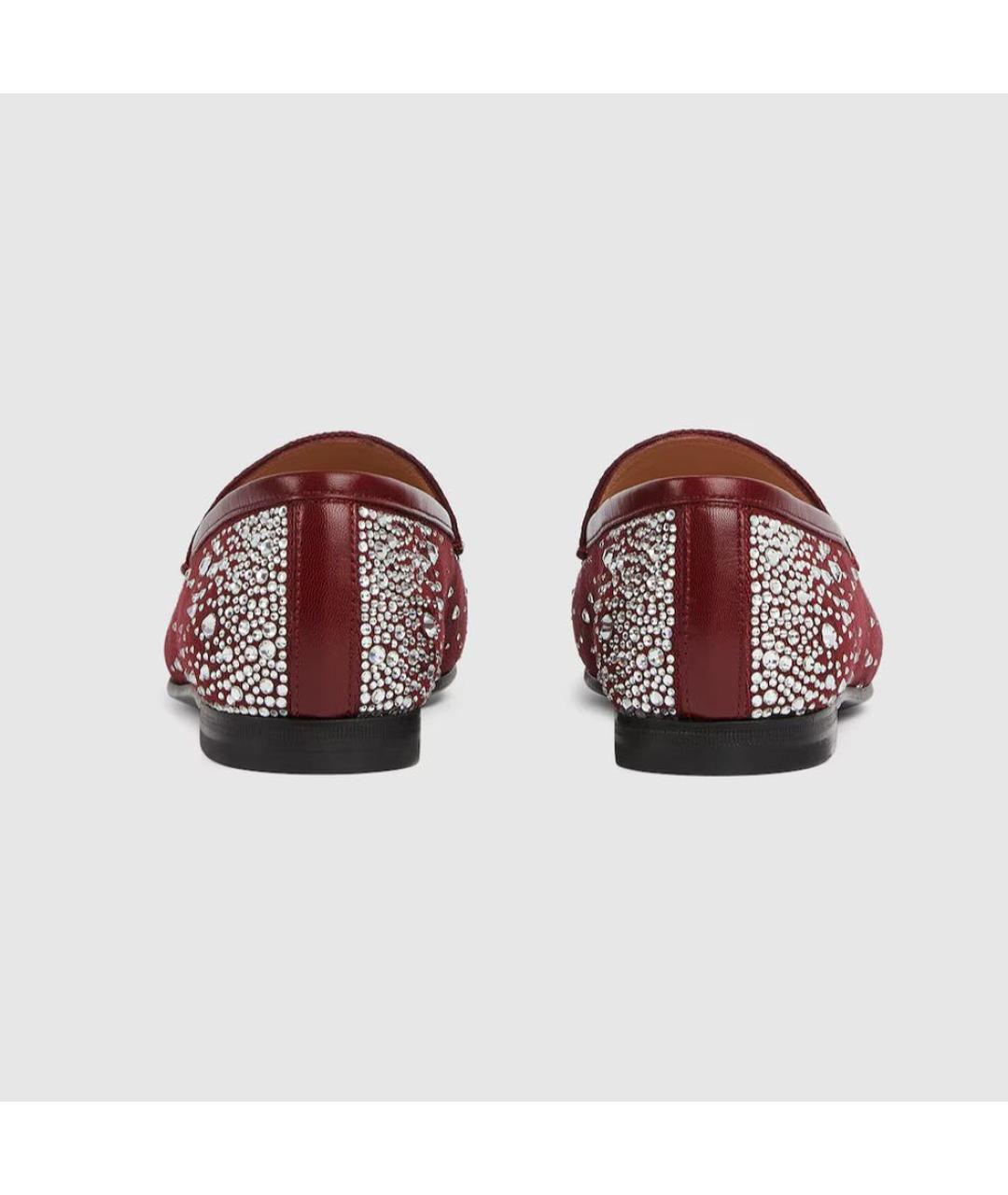GUCCI Бордовые мокасины, фото 4