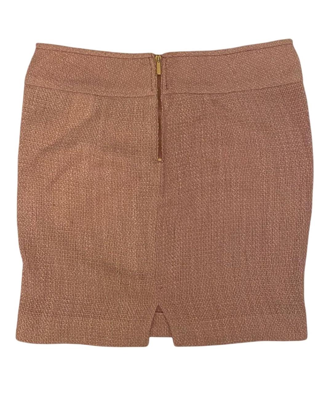 ROBERTO CAVALLI Розовая хлопковая юбка мини, фото 2