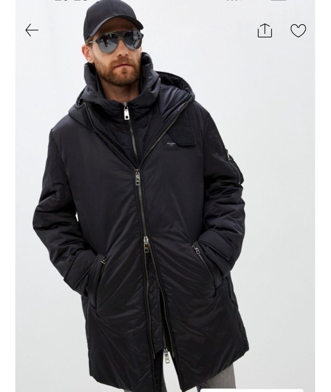 DOLCE&GABBANA Черная полиэстеровая куртка, фото 7