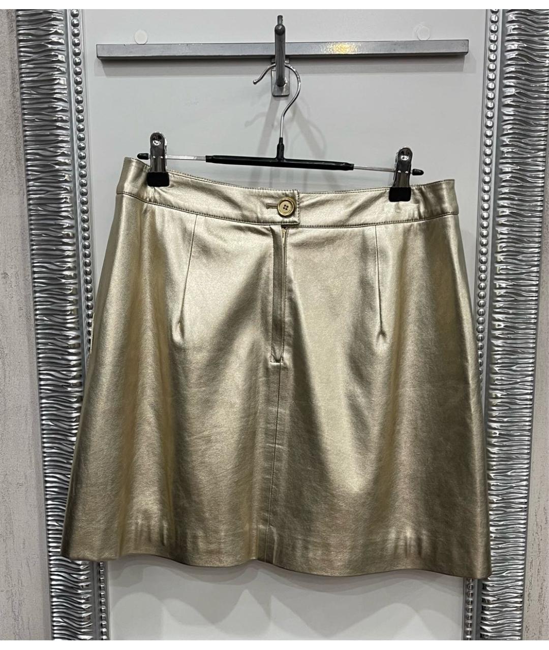 ALEXANDER TEREKHOV Золотая юбка мини, фото 2