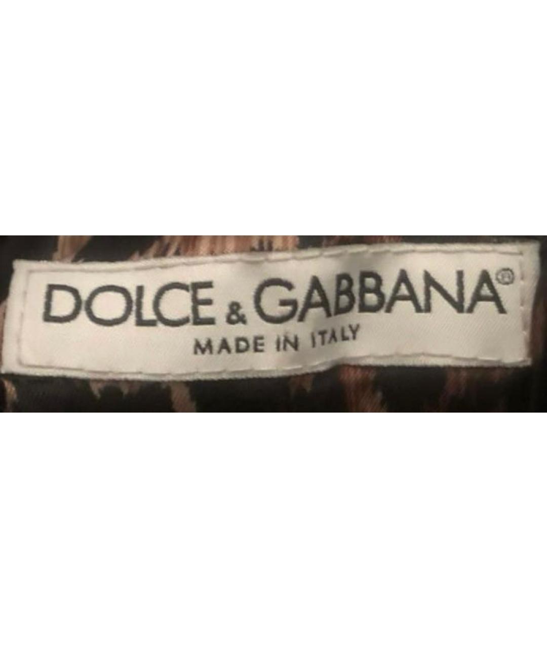 DOLCE&GABBANA Черная кожаная юбка мини, фото 6
