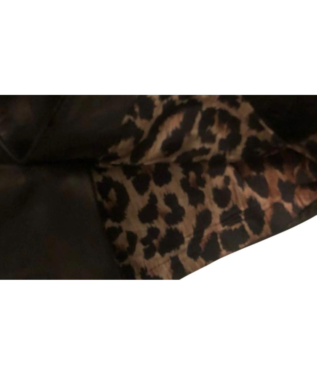 DOLCE&GABBANA Черная кожаная юбка мини, фото 3