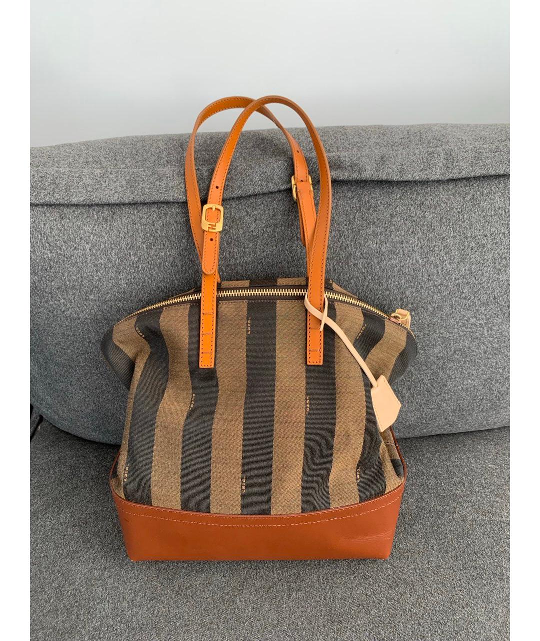 FENDI Коричневая сумка тоут, фото 2