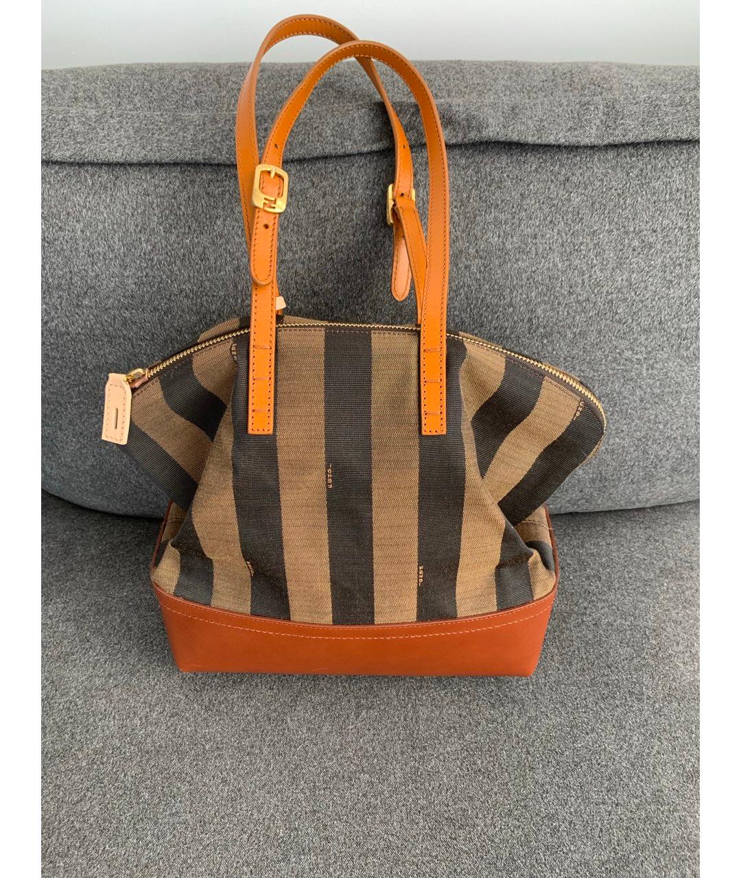 FENDI Коричневая сумка тоут, фото 3