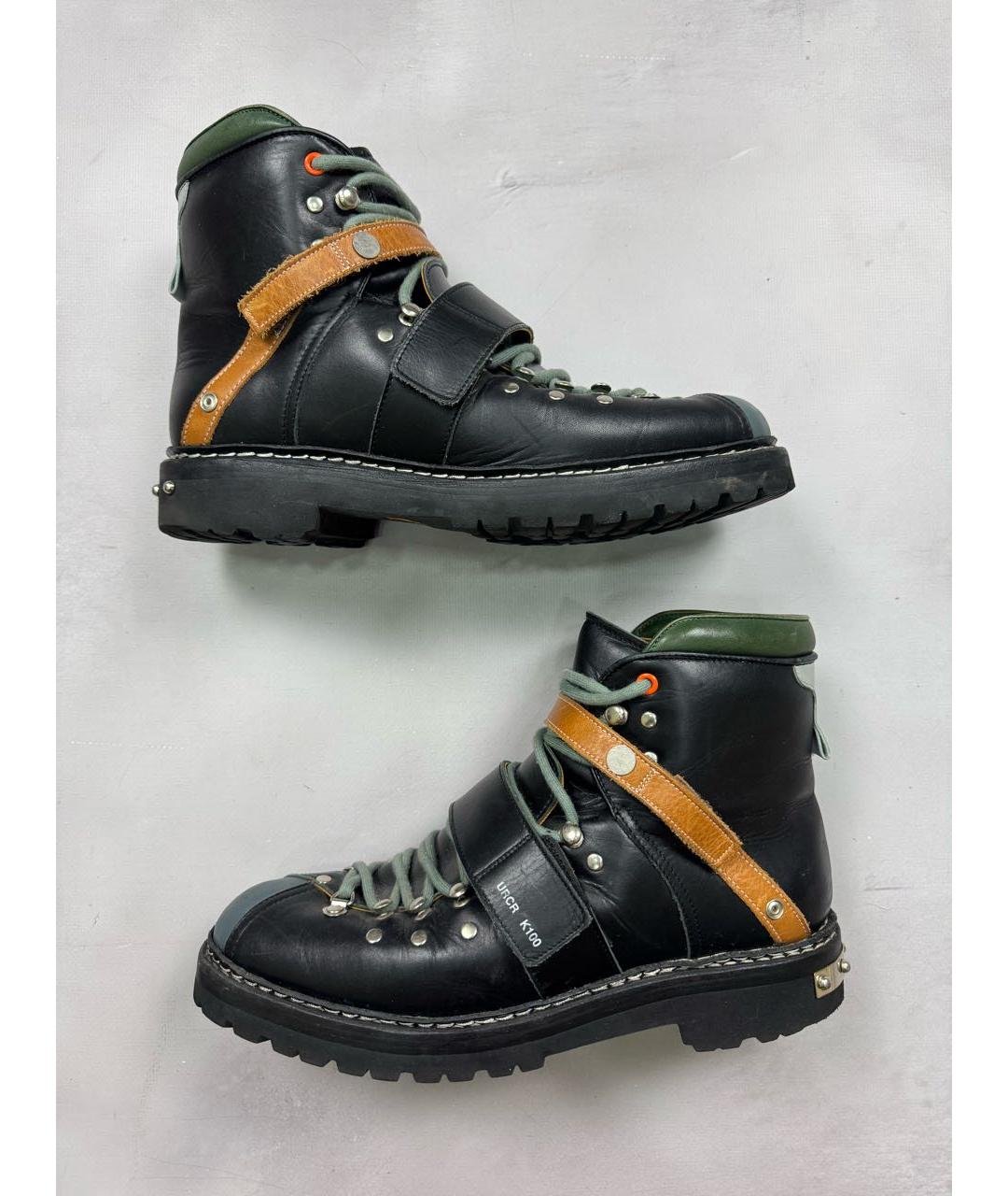 UNDERCOVER Черные кожаные высокие ботинки, фото 5