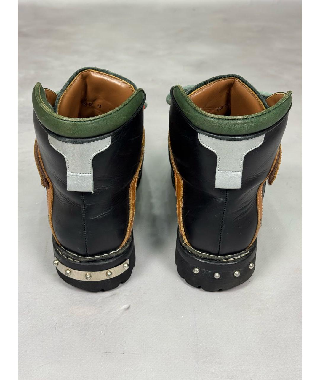 UNDERCOVER Черные кожаные высокие ботинки, фото 4