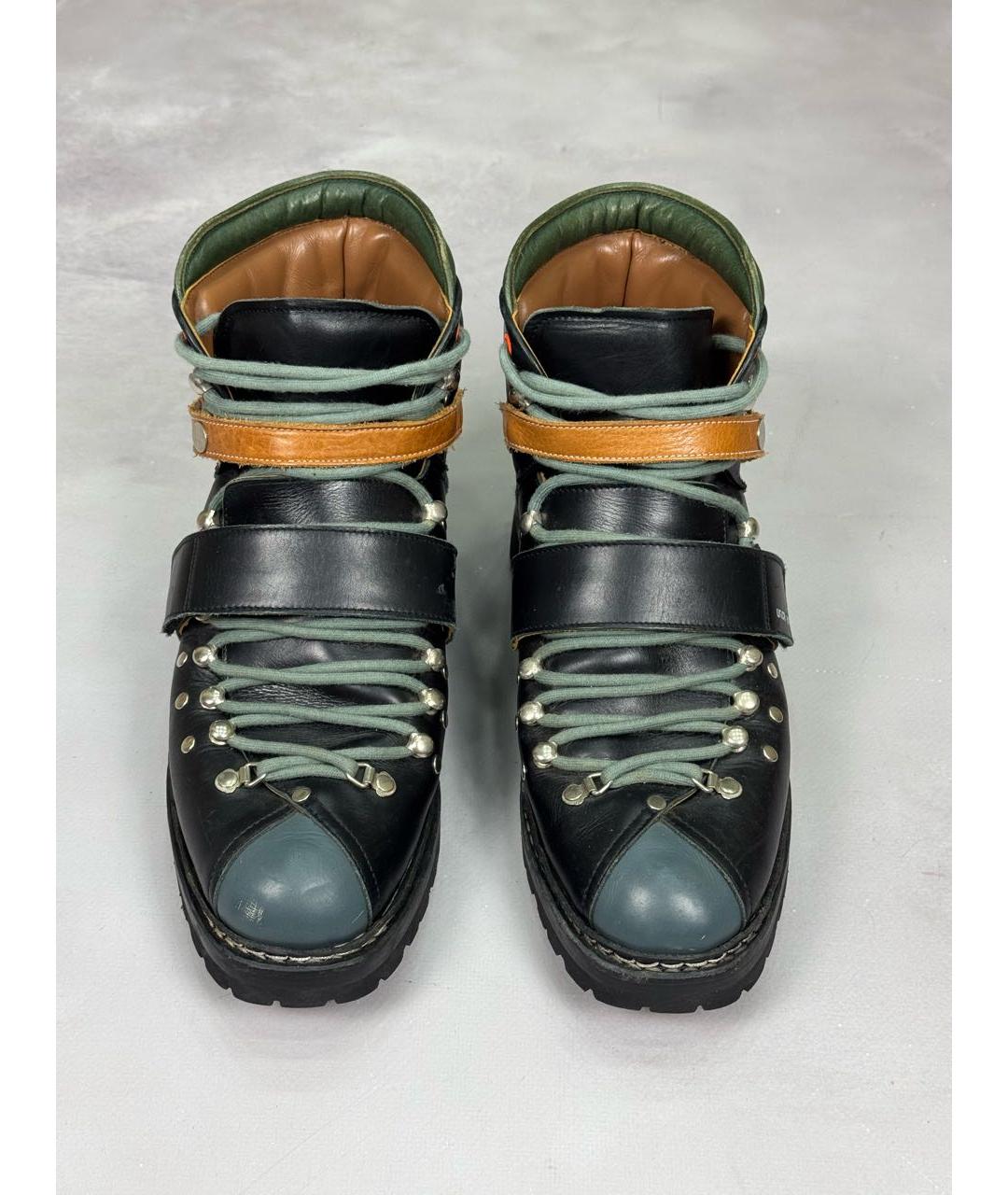 UNDERCOVER Черные кожаные высокие ботинки, фото 3