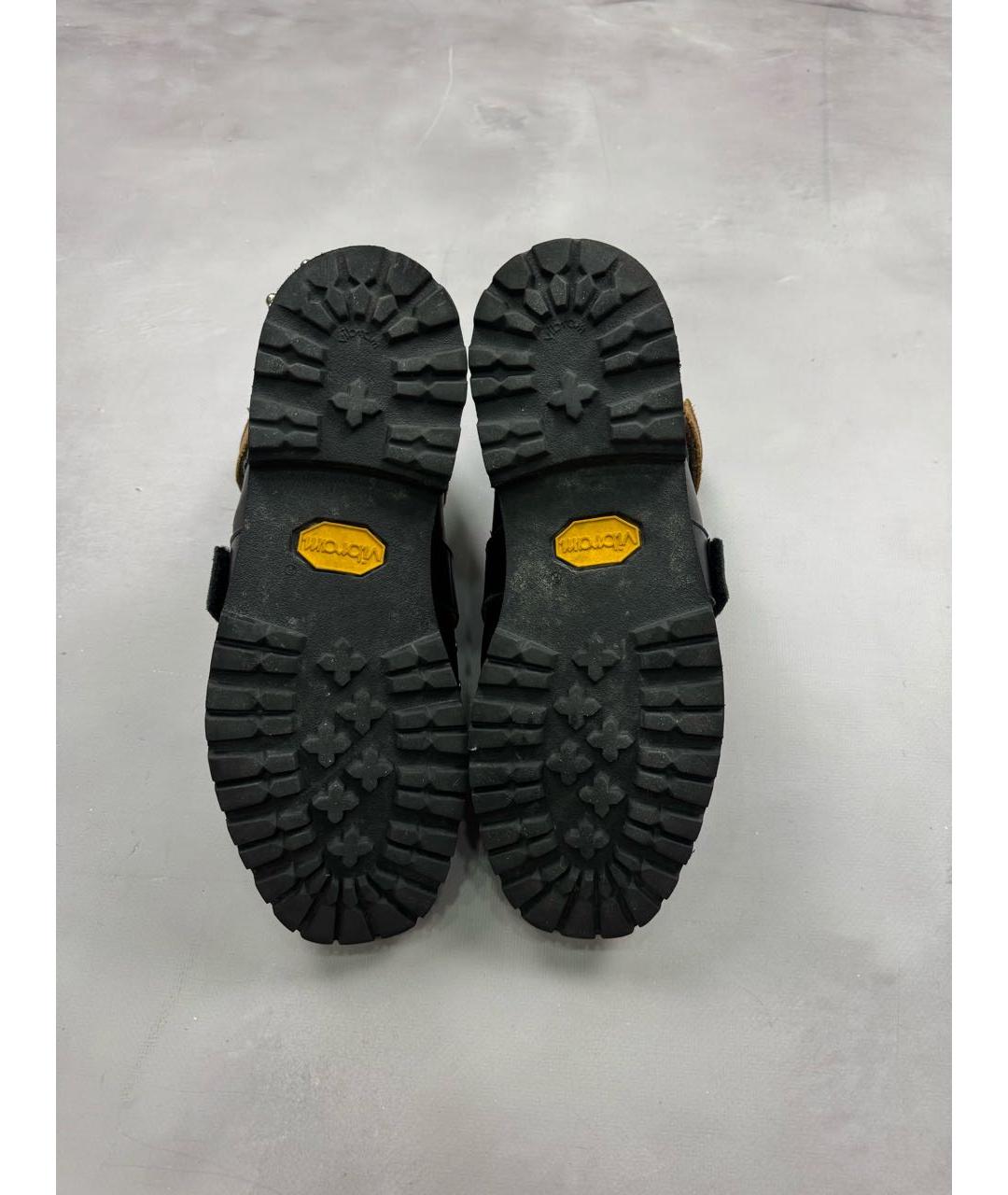 UNDERCOVER Черные кожаные высокие ботинки, фото 7