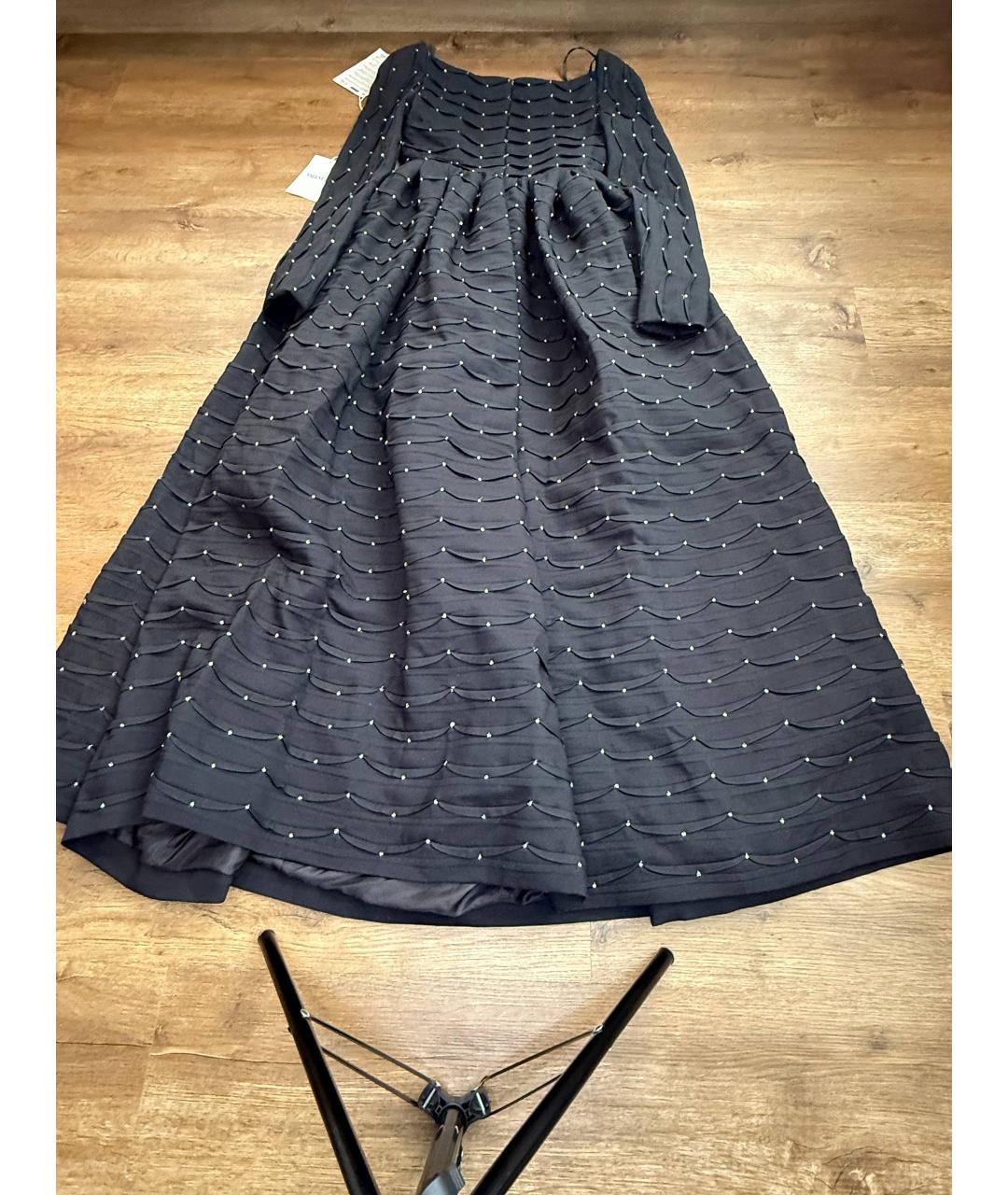 VALENTINO Черное шелковое вечернее платье, фото 6