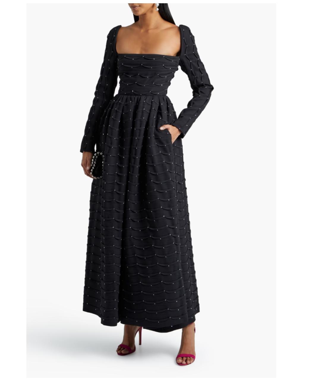 VALENTINO Черное шелковое вечернее платье, фото 2