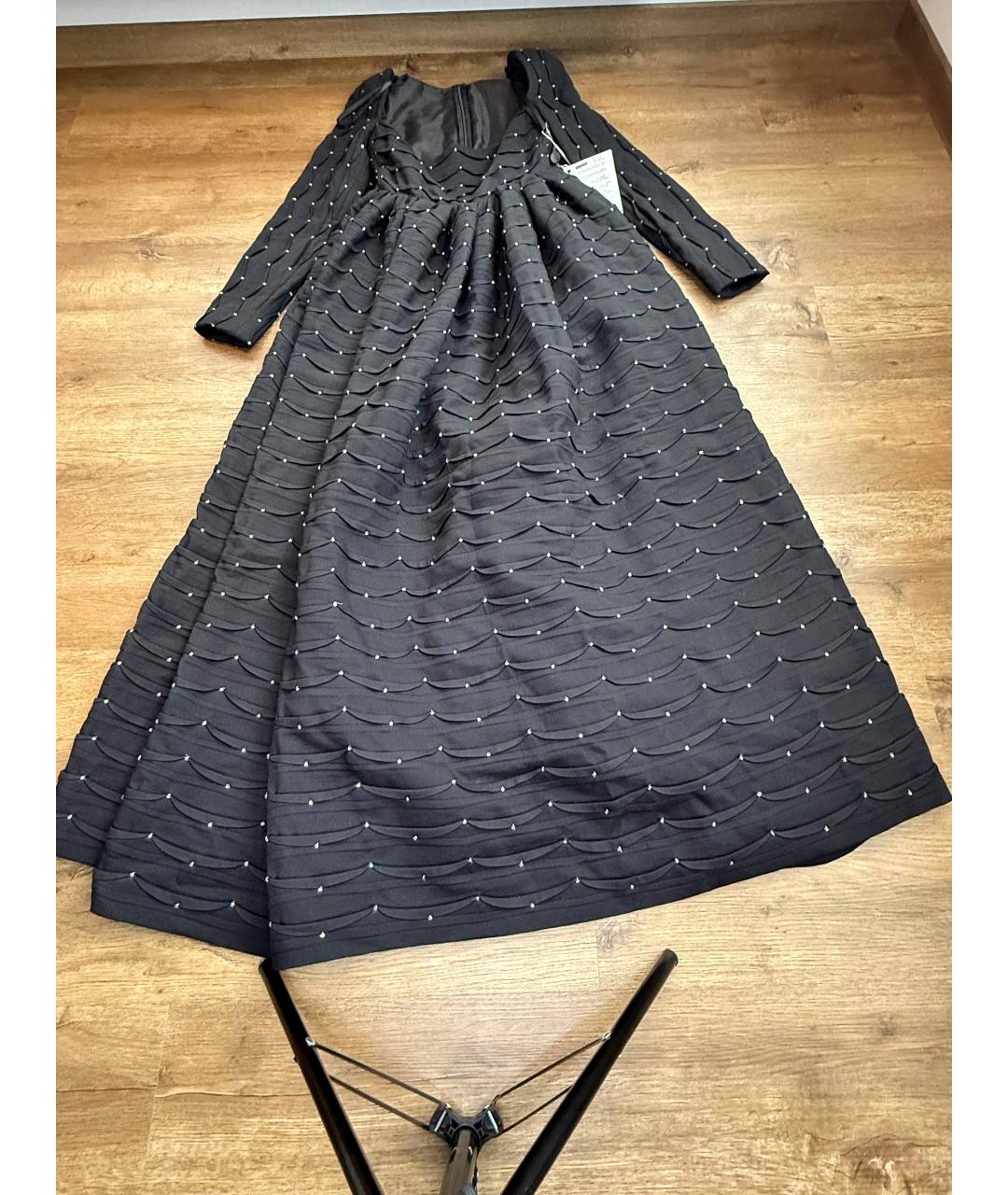 VALENTINO Черное шелковое вечернее платье, фото 5