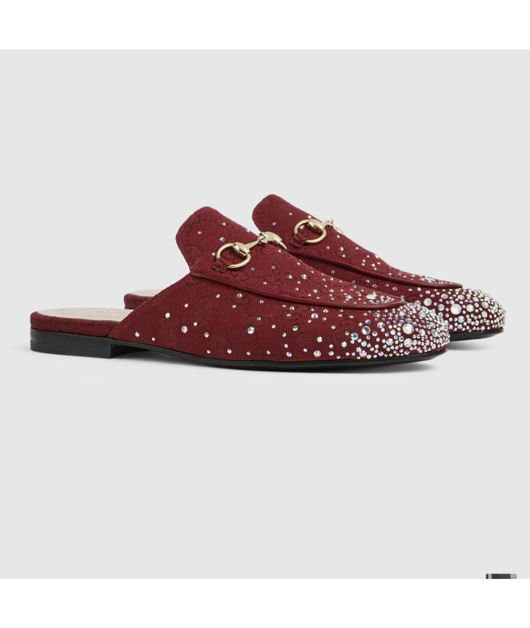 GUCCI Бордовые мюли, фото 2