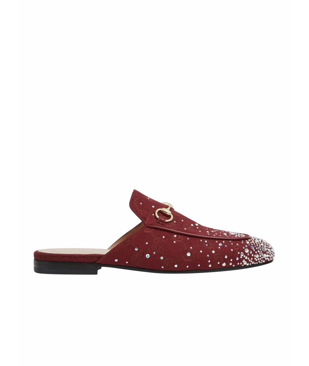 GUCCI Бордовые мюли, фото 1