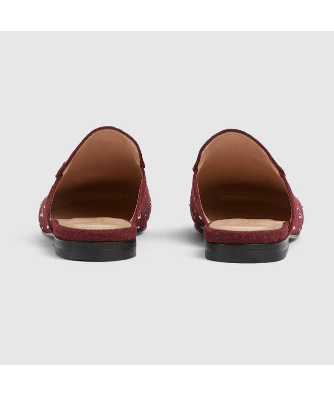 GUCCI Бордовые мюли, фото 4