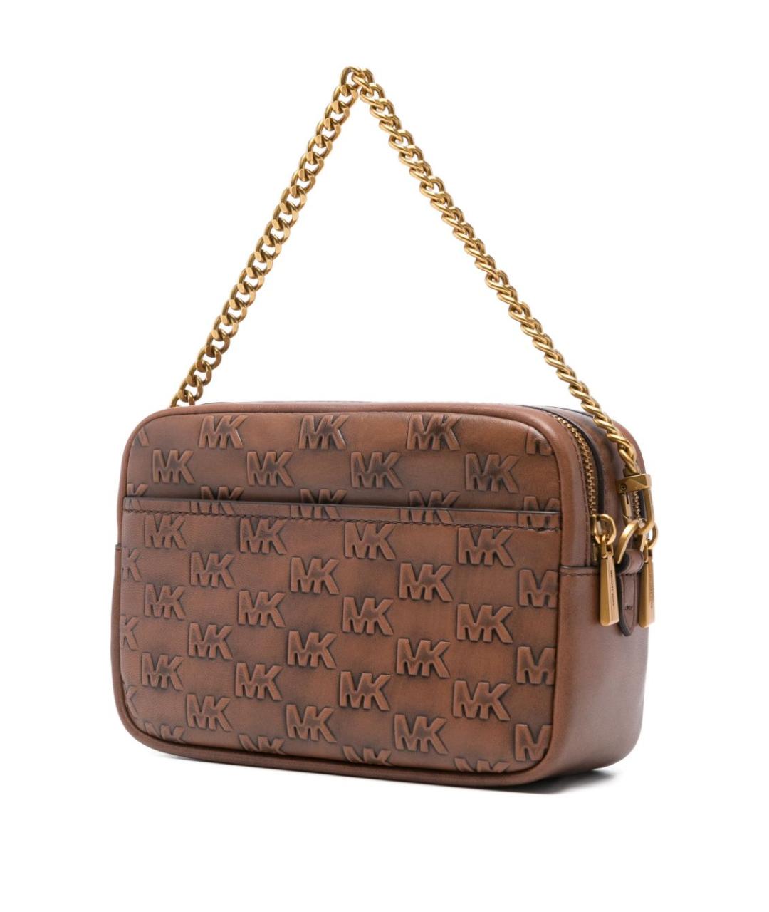 MICHAEL KORS Коричневая кожаная сумка через плечо, фото 4