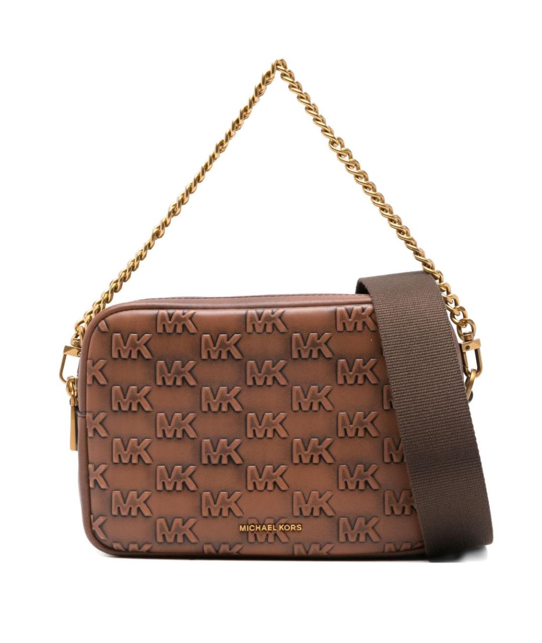 MICHAEL KORS Коричневая кожаная сумка через плечо, фото 1