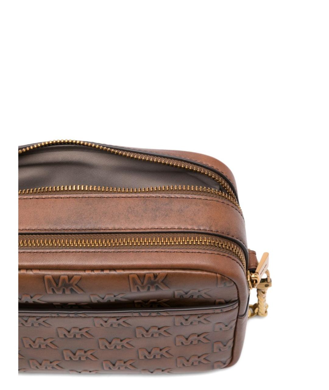 MICHAEL KORS Коричневая кожаная сумка через плечо, фото 2