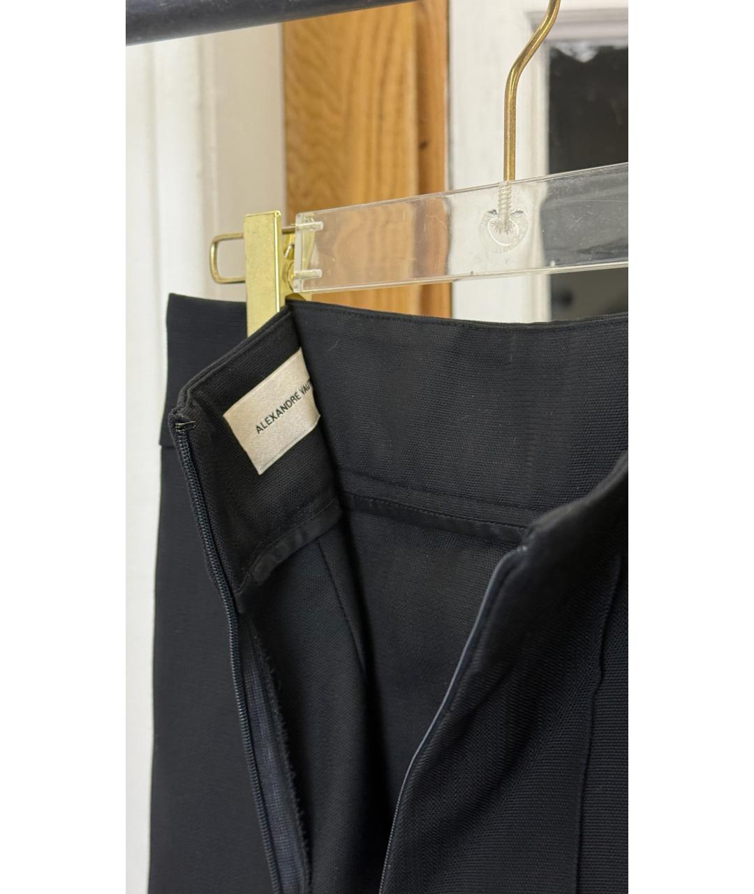 ALEXANDRE VAUTHIER Черные шерстяные прямые брюки, фото 4