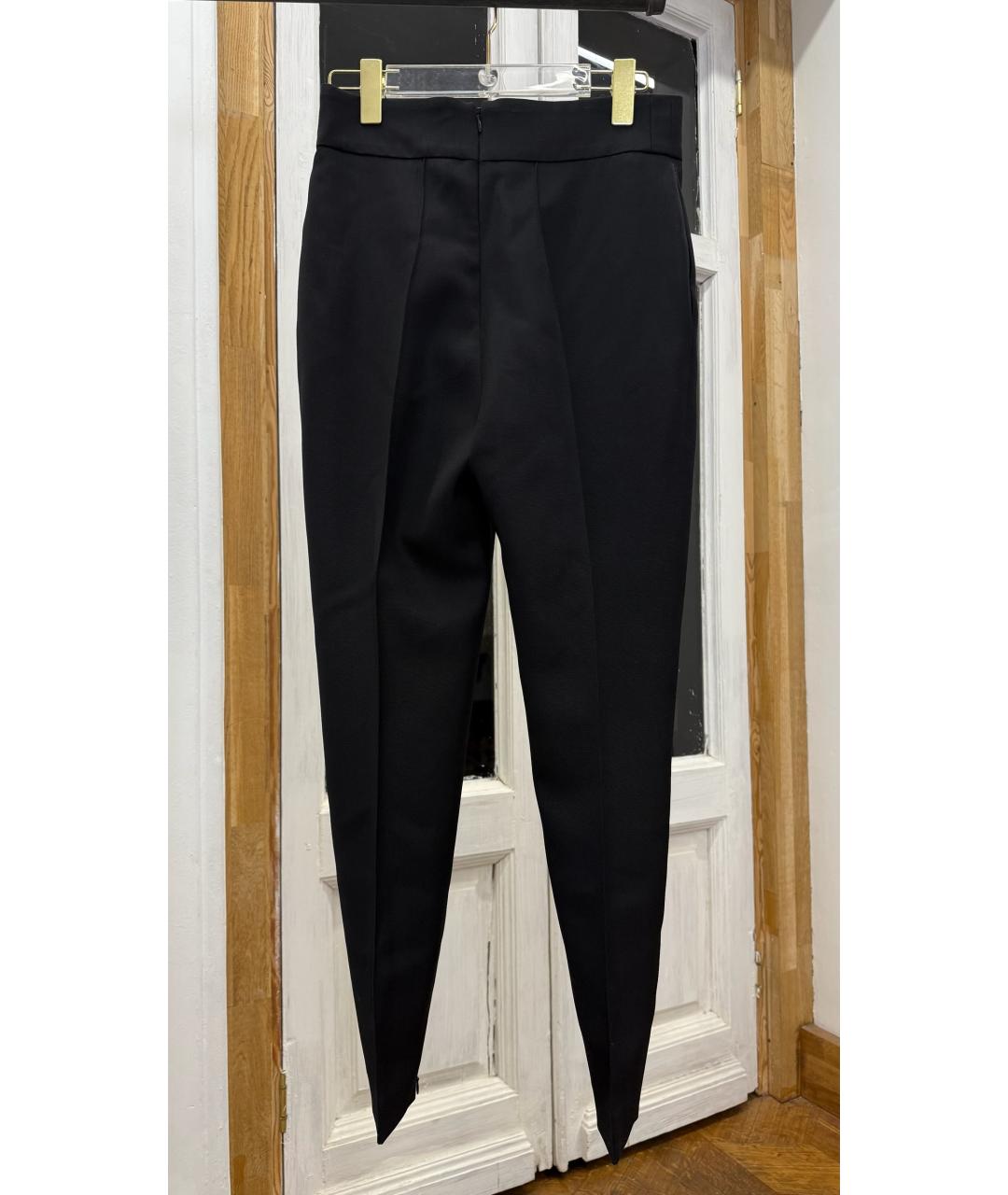 ALEXANDRE VAUTHIER Черные шерстяные прямые брюки, фото 2
