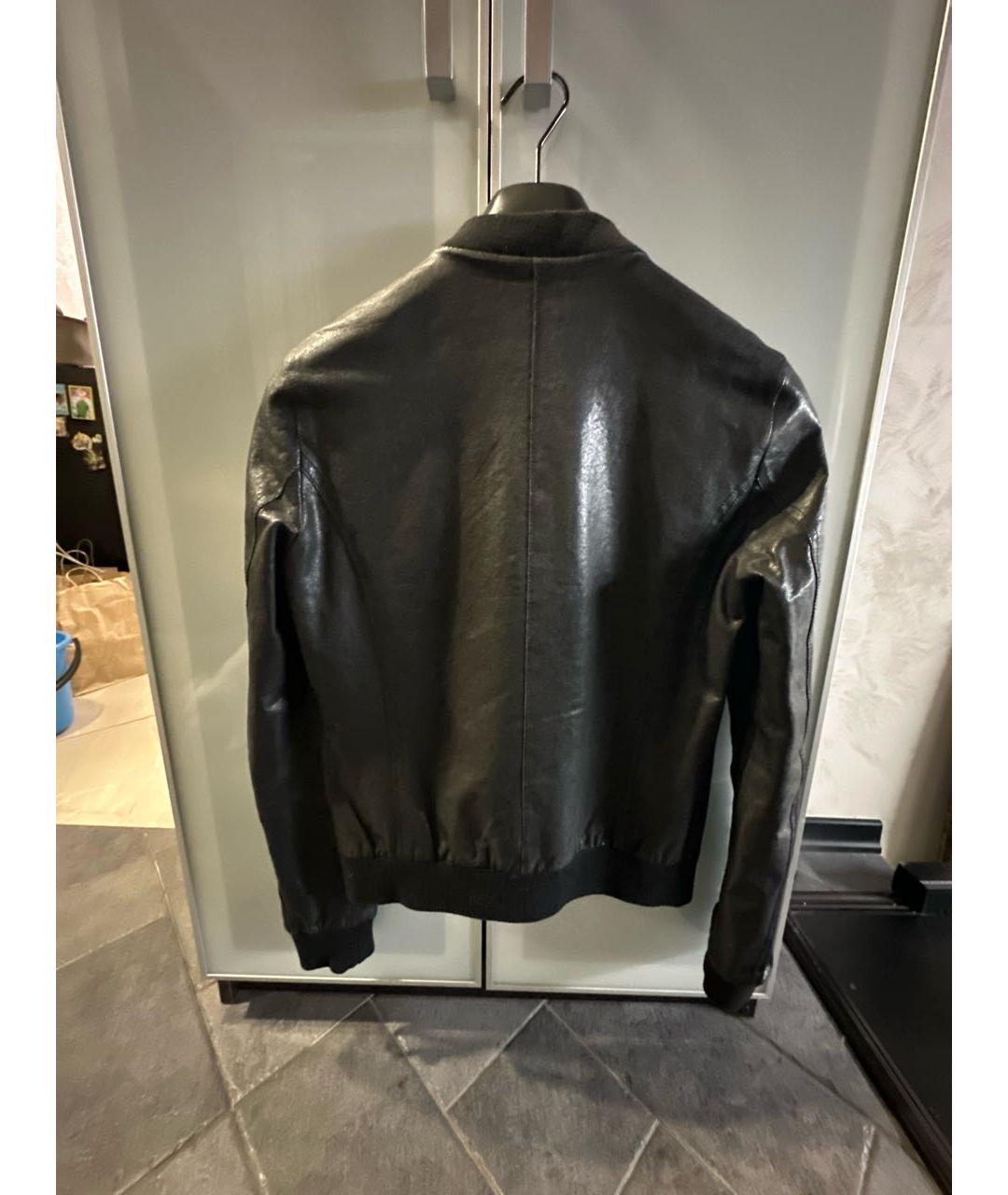 DOLCE&GABBANA Черная кожаная куртка, фото 2