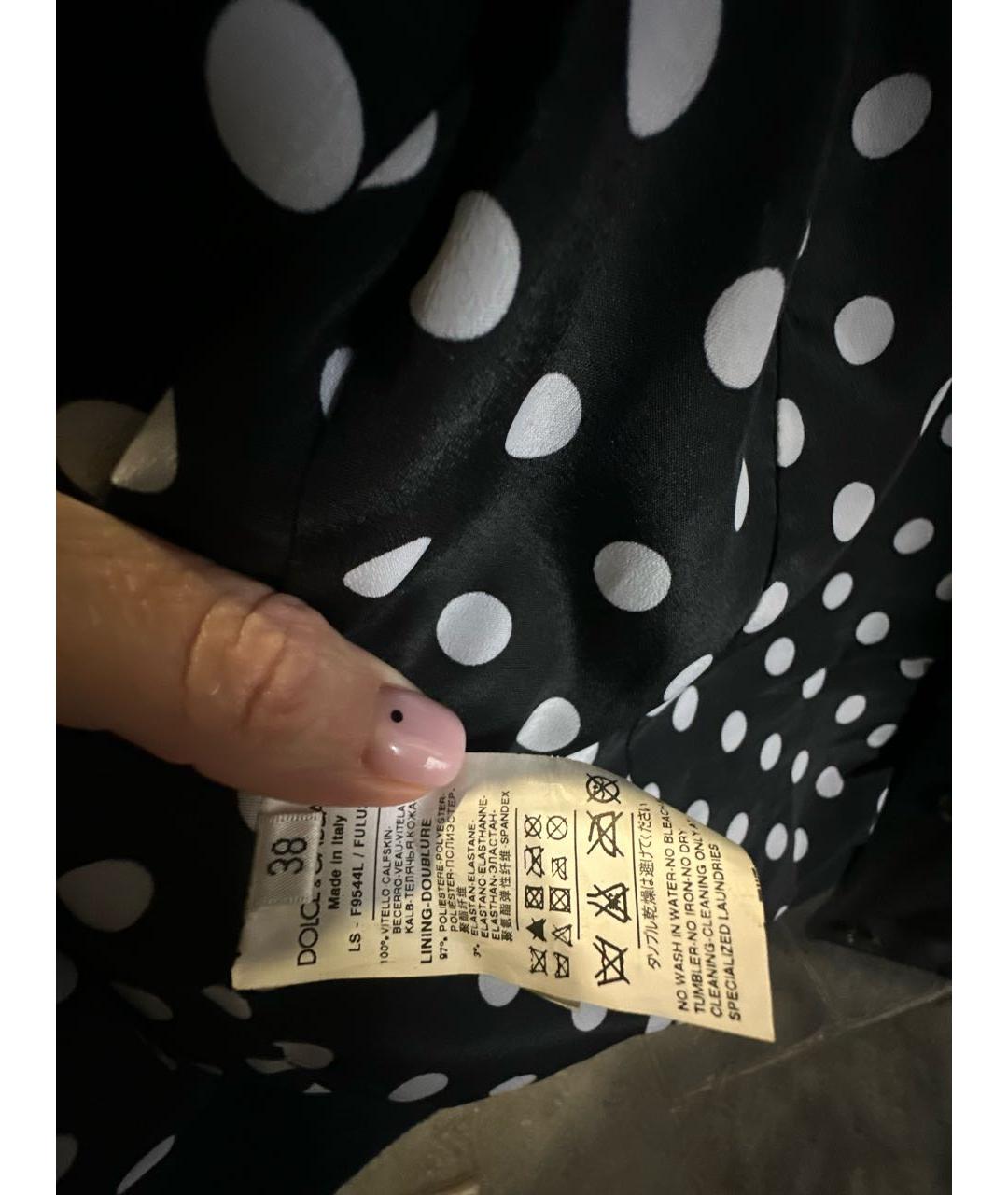 DOLCE&GABBANA Черная кожаная куртка, фото 5