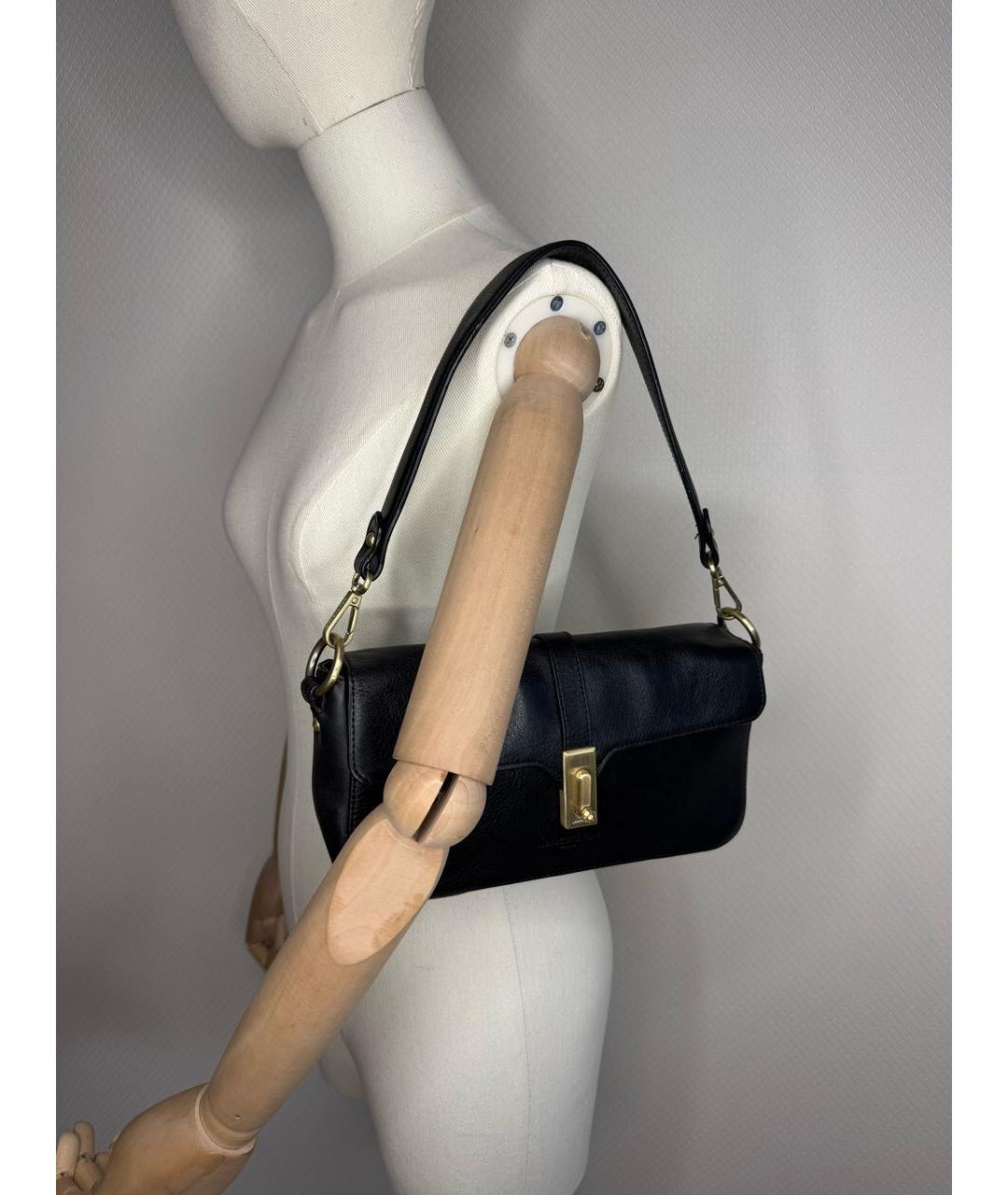 LANCASTER Черная кожаная сумка с короткими ручками, фото 2