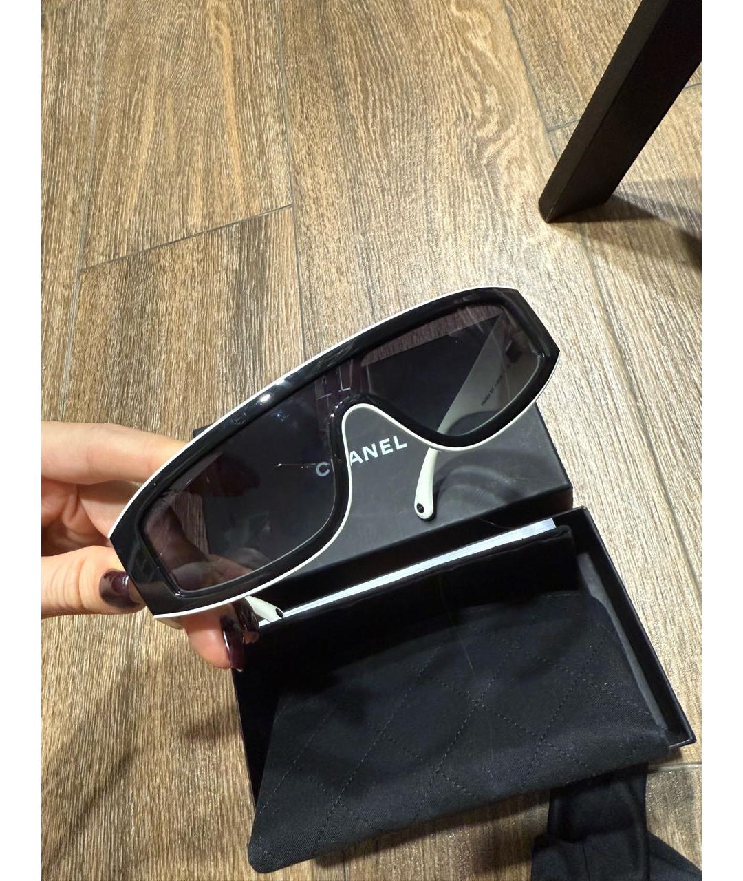 CHANEL Черные пластиковые солнцезащитные очки, фото 9