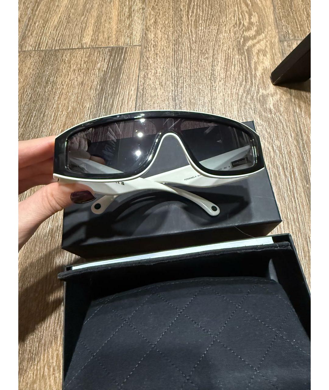 CHANEL Черные пластиковые солнцезащитные очки, фото 8