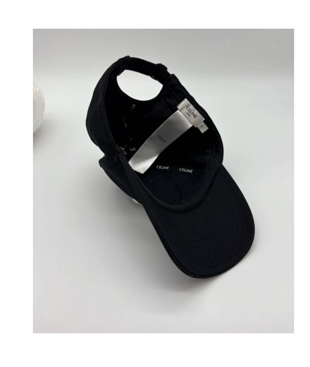 CELINE Черная хлопковая кепка, фото 5