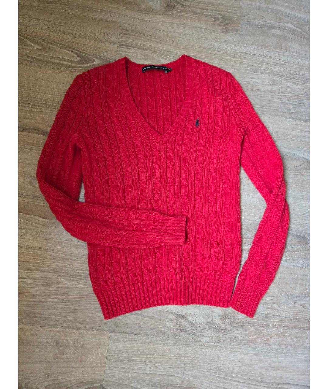 POLO RALPH LAUREN Красный хлопковый джемпер / свитер, фото 3