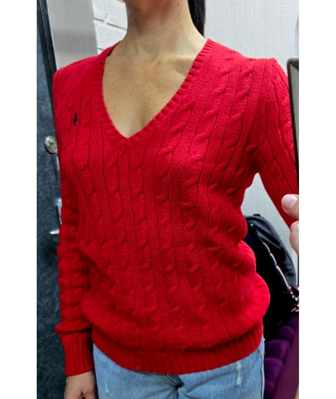 POLO RALPH LAUREN Красный хлопковый джемпер / свитер, фото 9