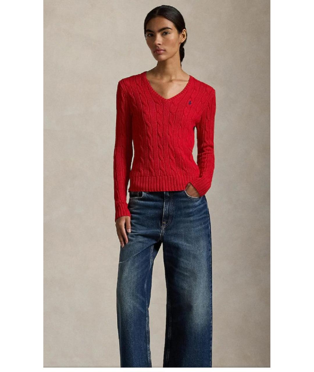 POLO RALPH LAUREN Красный хлопковый джемпер / свитер, фото 7