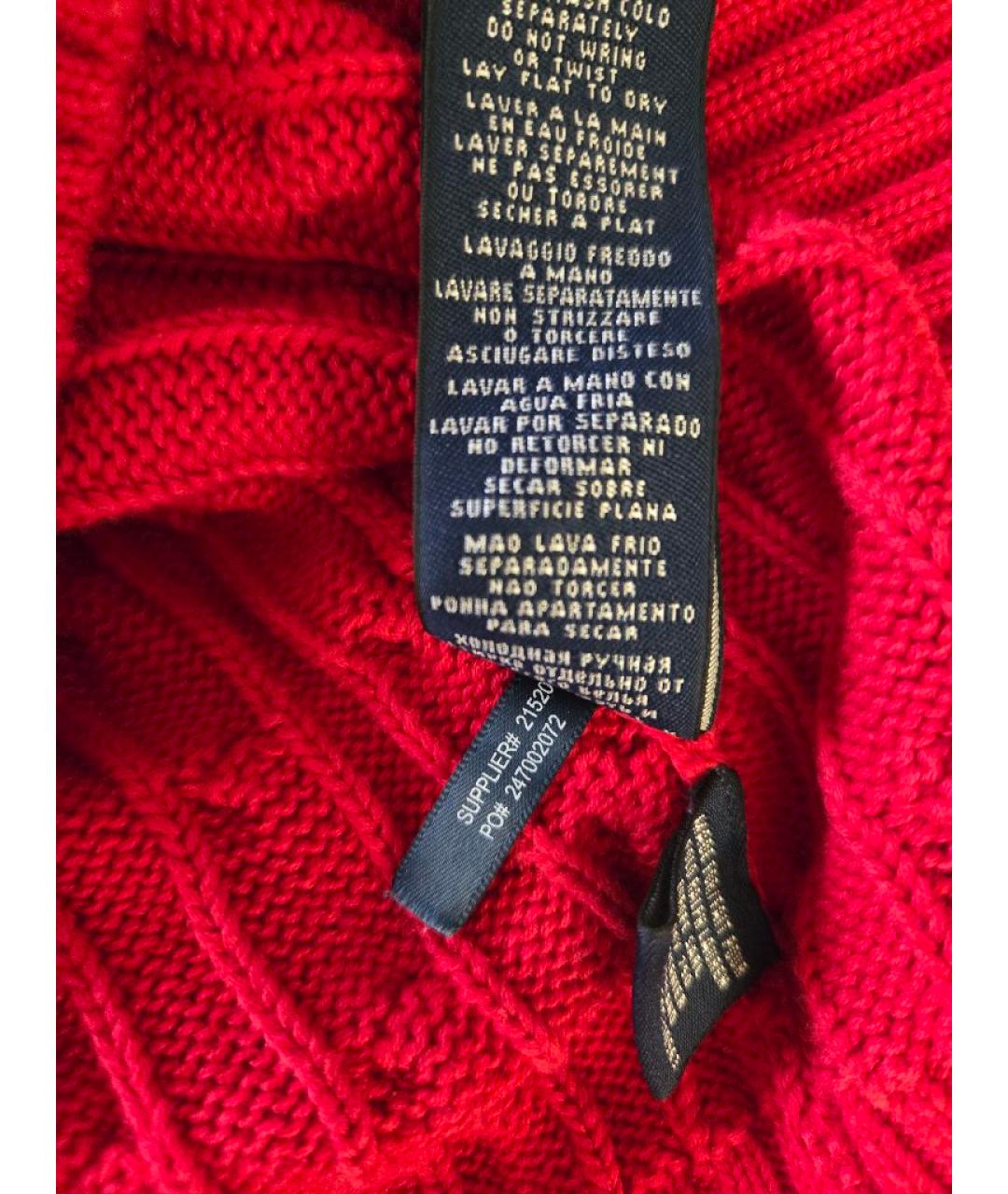 POLO RALPH LAUREN Красный хлопковый джемпер / свитер, фото 5