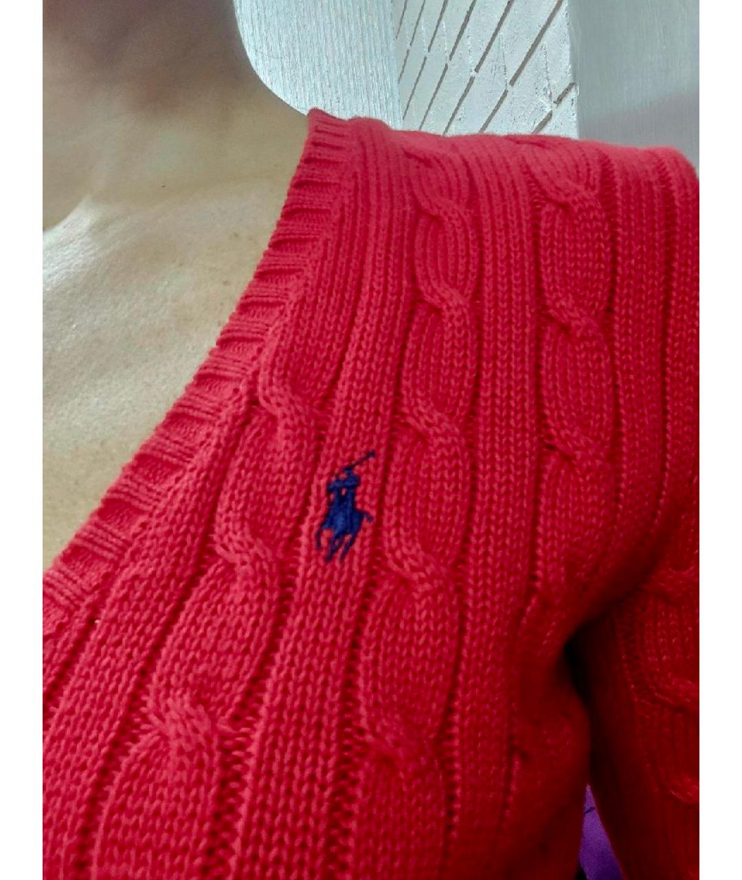 POLO RALPH LAUREN Красный хлопковый джемпер / свитер, фото 2