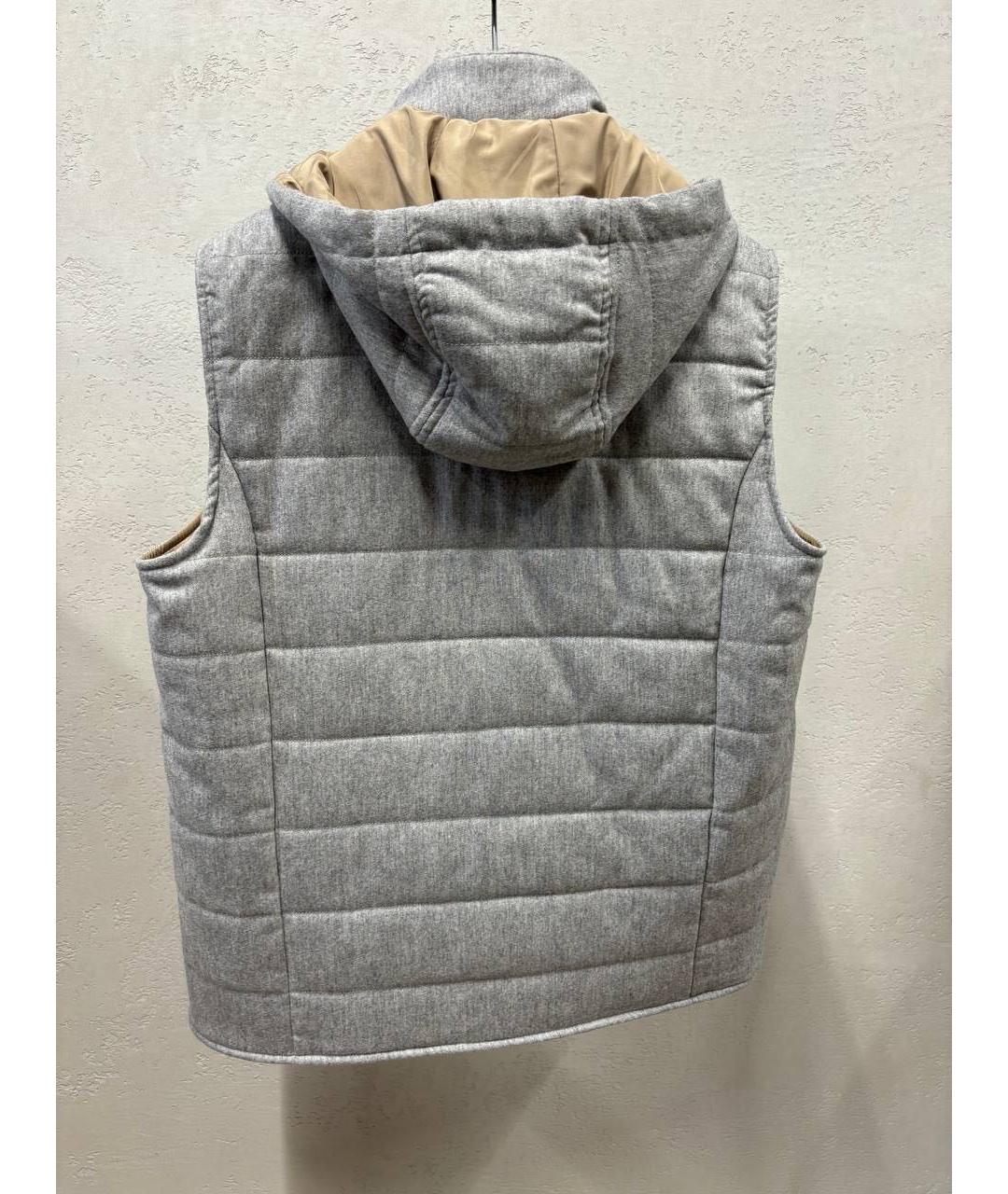 ELEVENTY Серый кашемировый жилет, фото 2